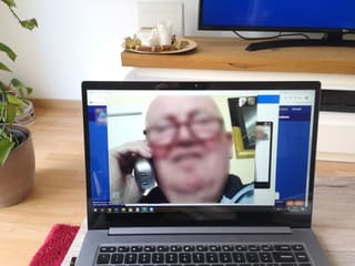 Screenshot des ersten erfolgreichen Skype-Videoanrufs