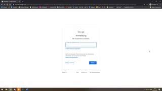 Login-Maske von Google Fotos