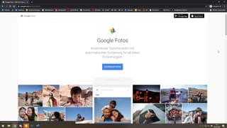 Startseite von Google Fotos im Browser