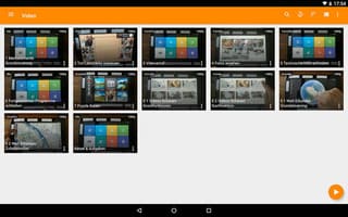 VLC Media Player mit Übersicht der Videos